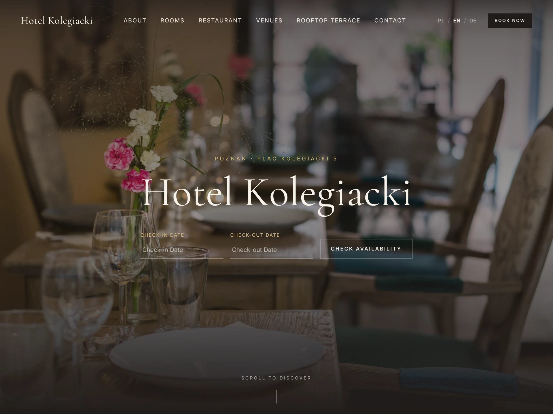 Hotel Kolegiacki — Hotel website